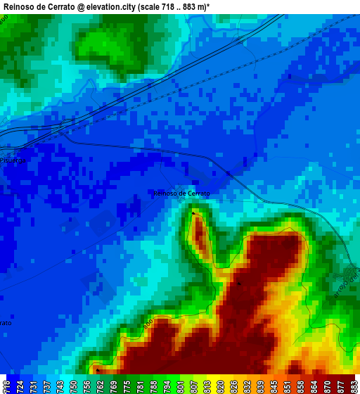 Reinoso de Cerrato elevation map