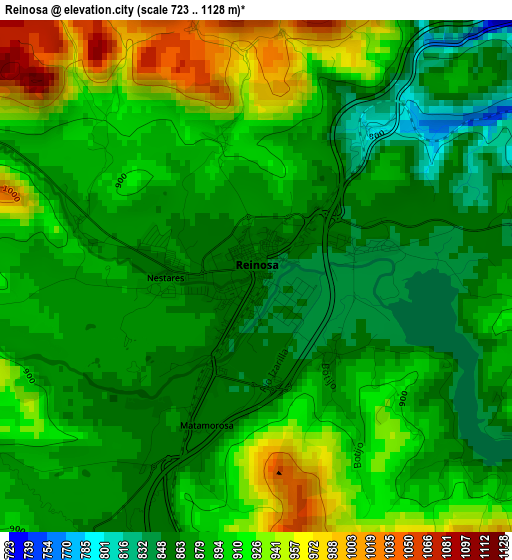 Reinosa elevation map