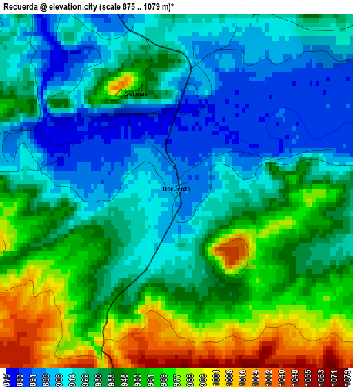 Recuerda elevation map