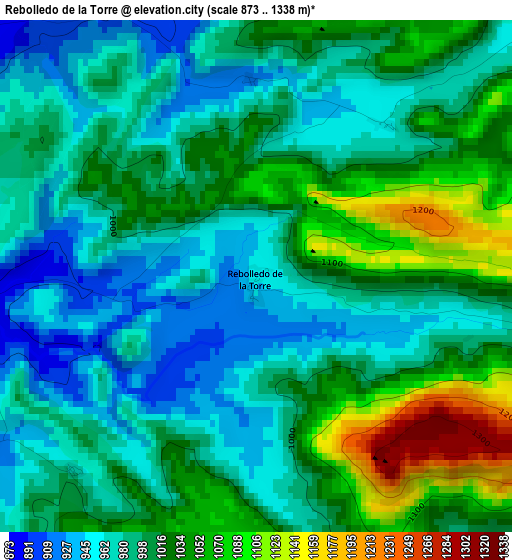 Rebolledo de la Torre elevation map