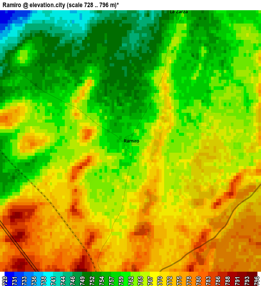 Ramiro elevation map