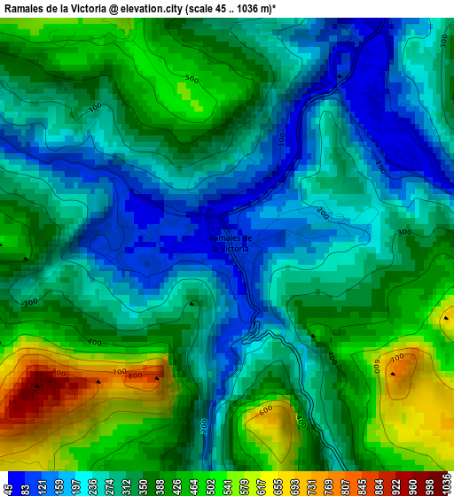 Ramales de la Victoria elevation map