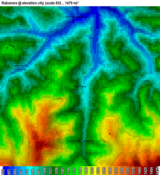 Rabanera elevation map