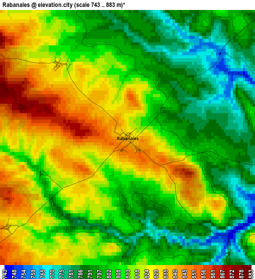 Rabanales elevation map