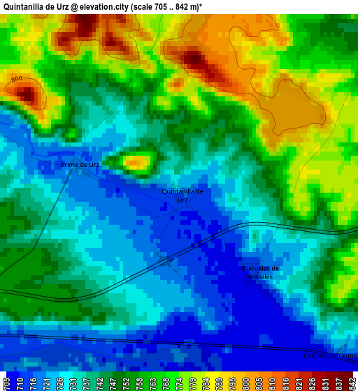 Quintanilla de Urz elevation map