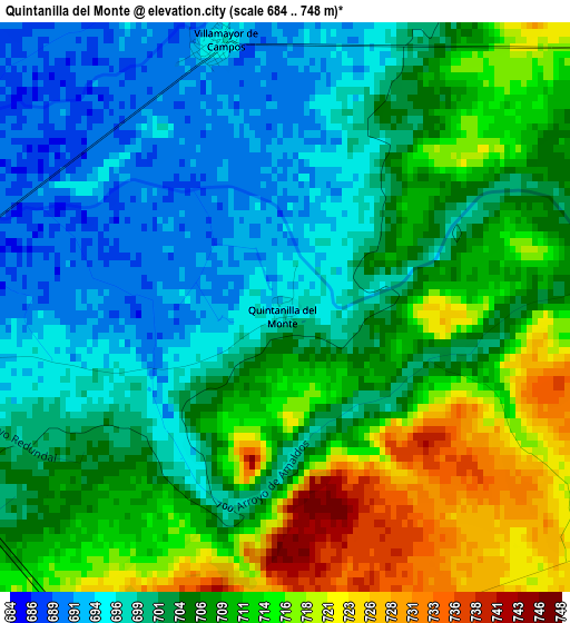 Quintanilla del Monte elevation map