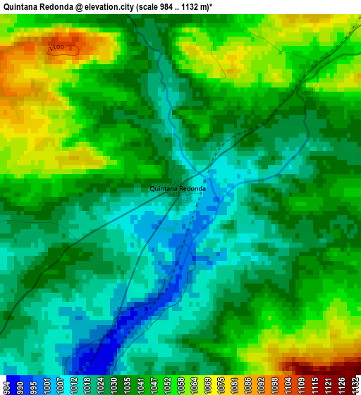 Quintana Redonda elevation map