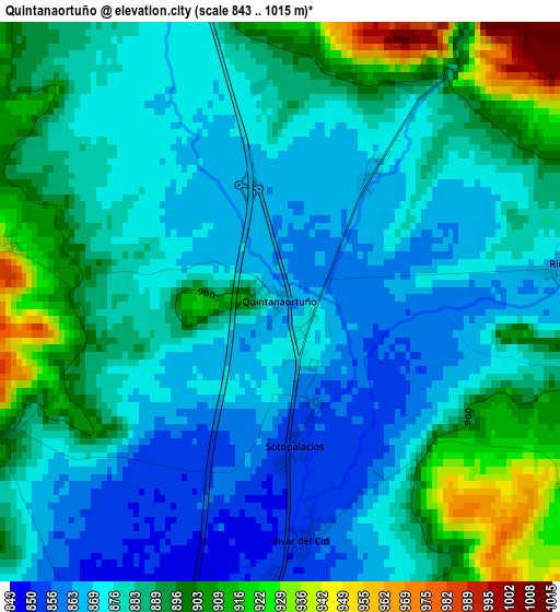 Quintanaortuño elevation map