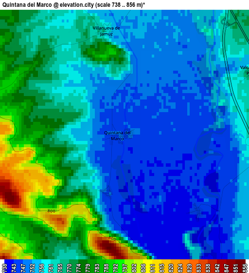 Quintana del Marco elevation map