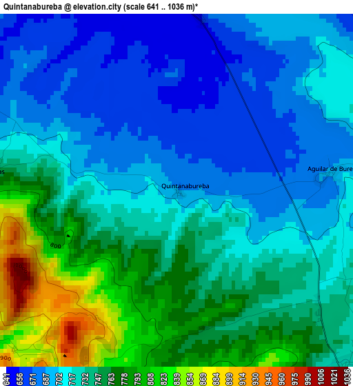 Quintanabureba elevation map