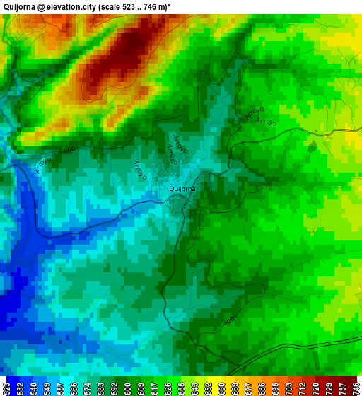 Quijorna elevation map