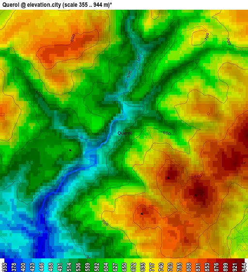 Querol elevation map