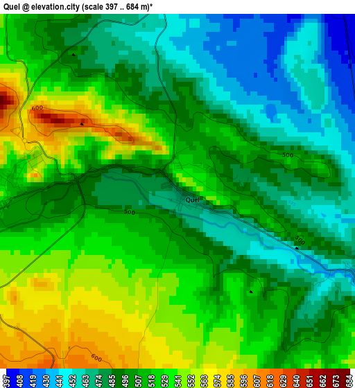 Quel elevation map