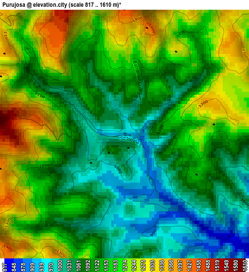 Purujosa elevation map