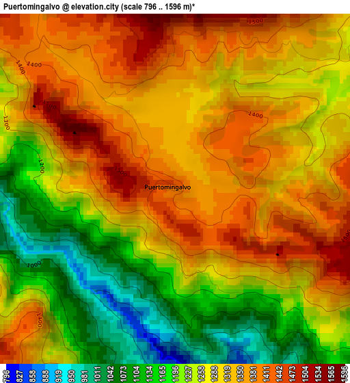 Puertomingalvo elevation map