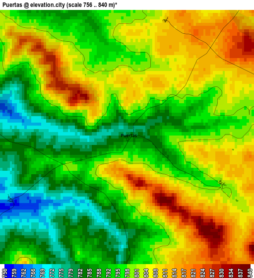 Puertas elevation map