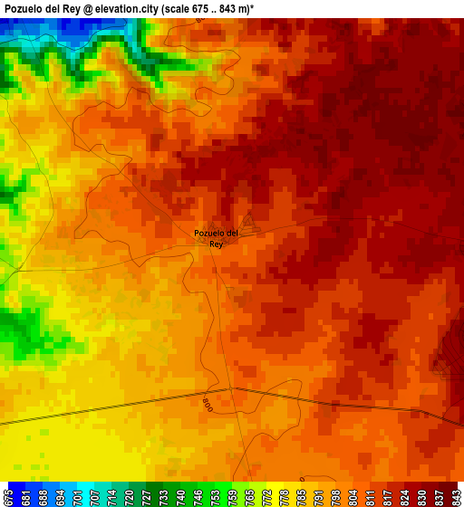 Pozuelo del Rey elevation map