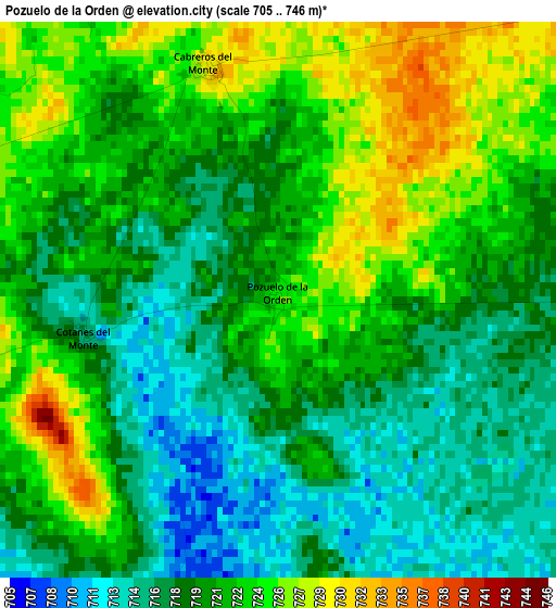 Pozuelo de la Orden elevation map