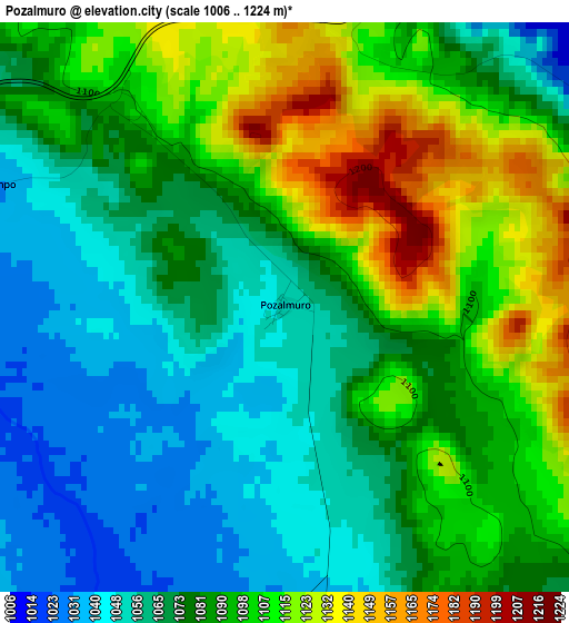 Pozalmuro elevation map