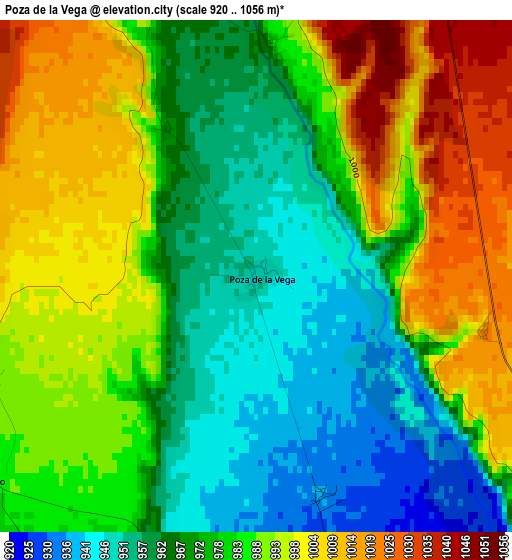 Poza de la Vega elevation map