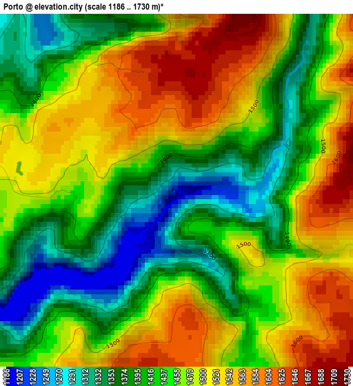 Porto elevation map