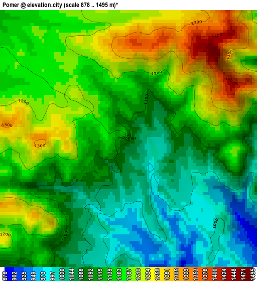 Pomer elevation map