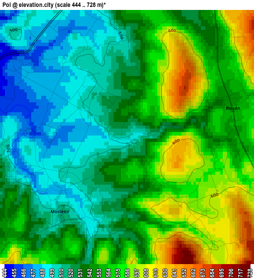 Pol elevation map