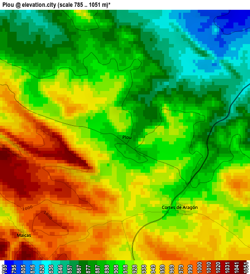 Plou elevation map