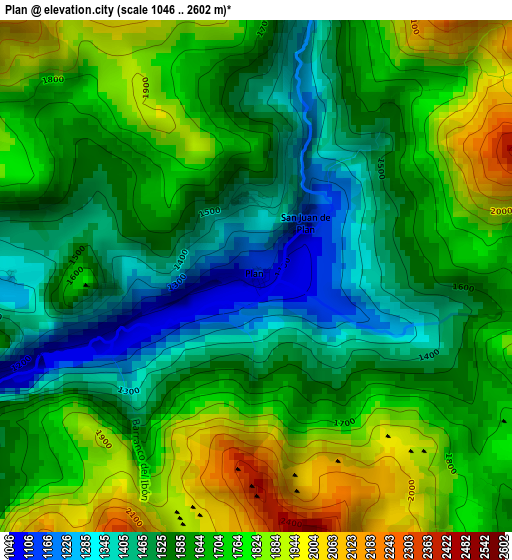 Plan elevation map