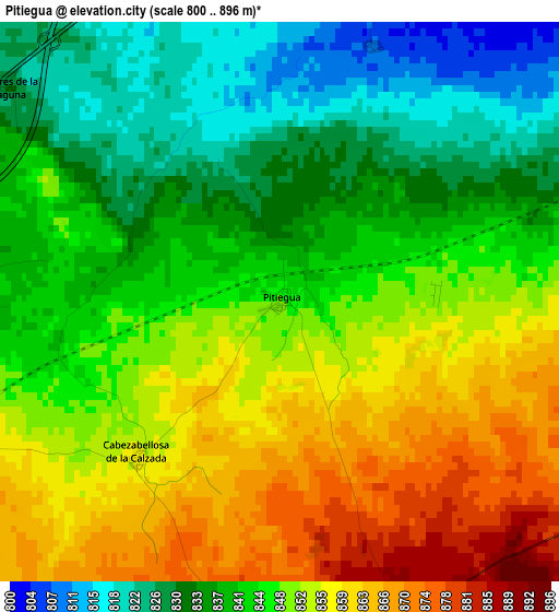 Pitiegua elevation map