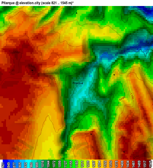 Pitarque elevation map