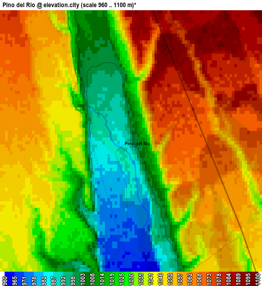 Pino del Río elevation map