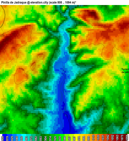 Pinilla de Jadraque elevation map