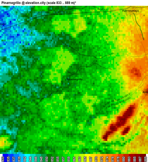 Pinarnegrillo elevation map