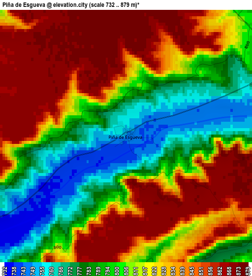 Piña de Esgueva elevation map