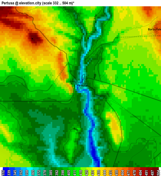 Pertusa elevation map