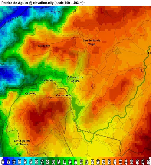 Pereiro de Aguiar elevation map