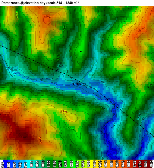 Peranzanes elevation map