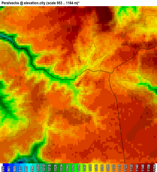 Peralveche elevation map