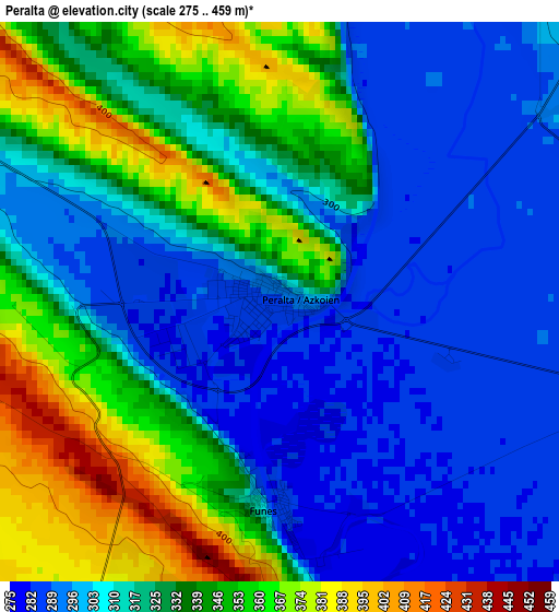 Peralta elevation map