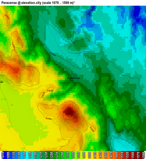 Peracense elevation map