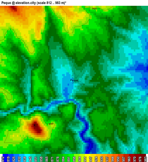 Peque elevation map