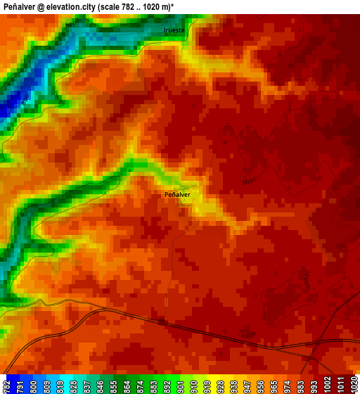 Peñalver elevation map