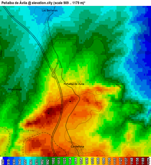 Peñalba de Ávila elevation map