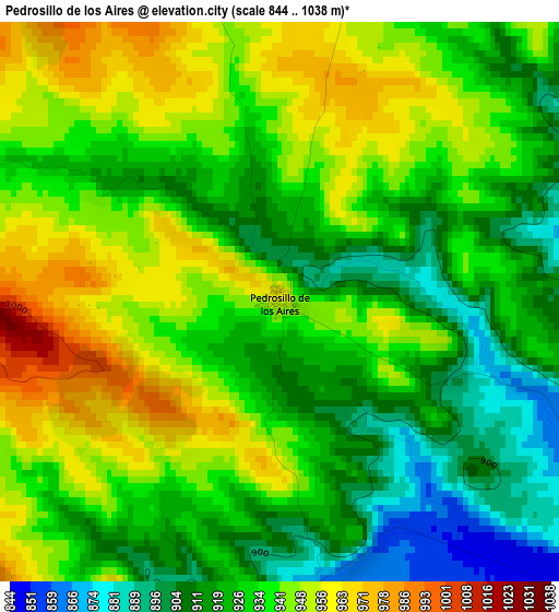 Pedrosillo de los Aires elevation map