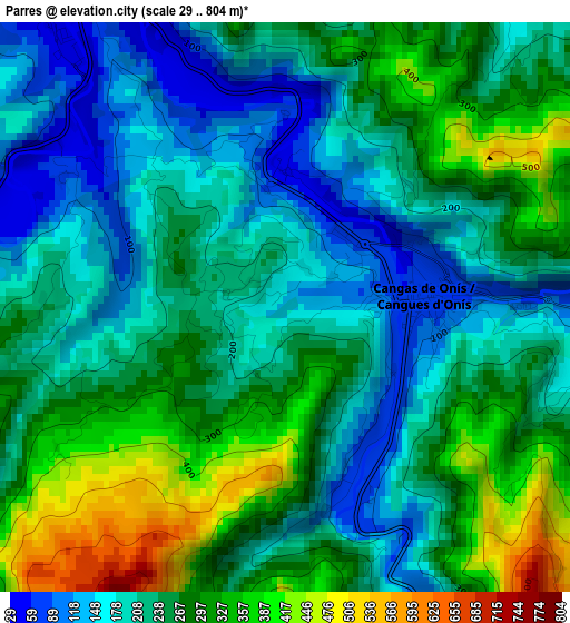 Parres elevation map