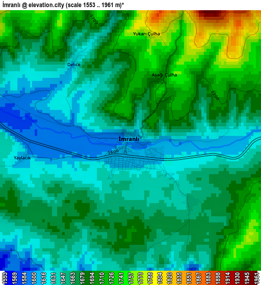 İmranlı elevation map