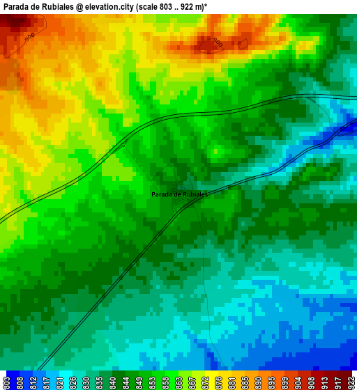 Parada de Rubiales elevation map