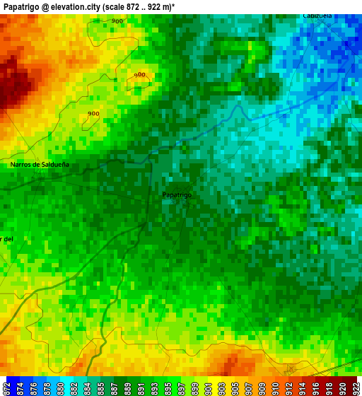 Papatrigo elevation map