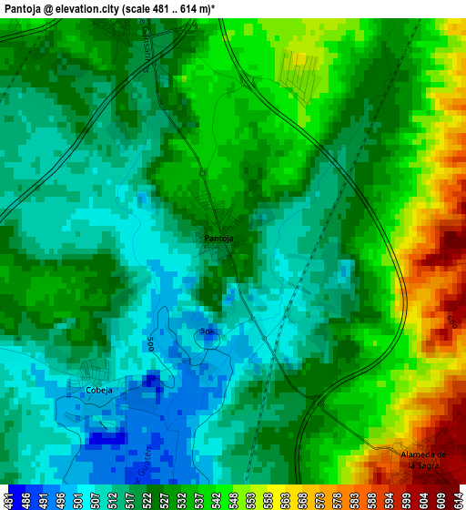 Pantoja elevation map